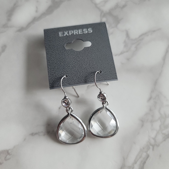 2/$15 NEW EXPRESS Faceted Stone Drop Dangle Earrings - Picture 3 of 5